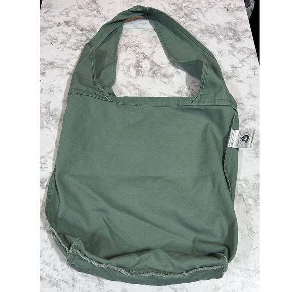 Authentic Pigment Brand Sling Bag Enzyme-Washed Muted Green Single Trap Hobo - Picture 6 of 8
